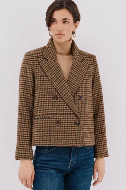 Cortefiel Blazers-Blazer curto Castanho