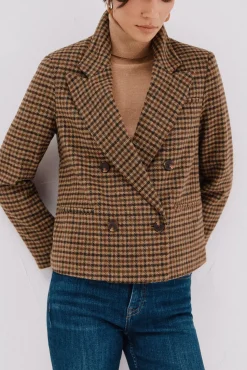 Cortefiel Blazers-Blazer curto Castanho