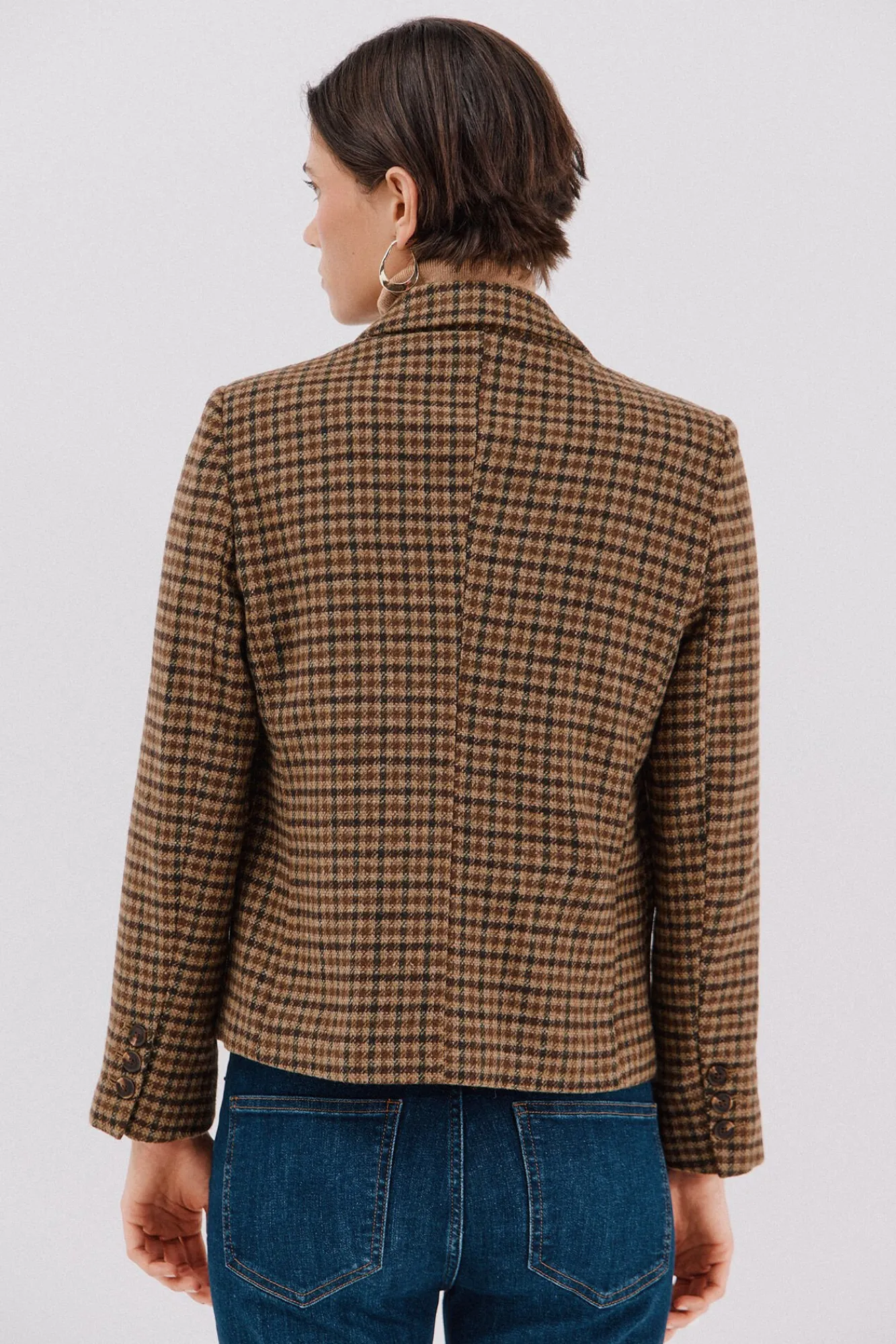 Cortefiel Blazers-Blazer curto Castanho