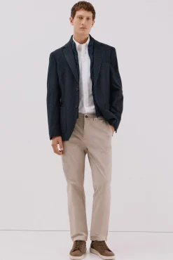 Cortefiel Blazers|Blazers-Blazer de lã com vistas removíveis Azul