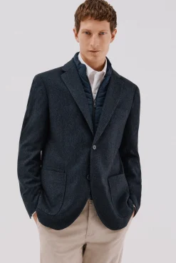 Cortefiel Blazers|Blazers-Blazer de lã com vistas removíveis Azul