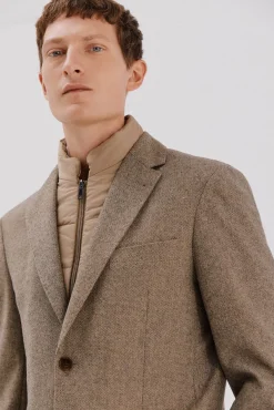 Cortefiel Blazers|Blazers-Blazer de lã com vistas removíveis Tostado