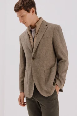 Cortefiel Blazers|Blazers-Blazer de lã com vistas removíveis Tostado