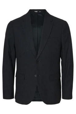 Selected Blazers|Blazers-Blazer de lã slim fit Azul