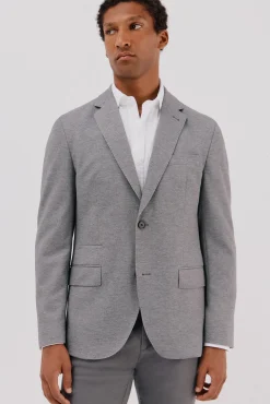 Cortefiel Blazers|Blazers-Blazer de malha Cinzento