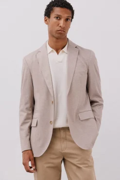 Cortefiel Blazers|Blazers-Blazer de malha Tostado