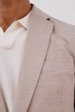 Cortefiel Blazers|Blazers-Blazer de malha Tostado