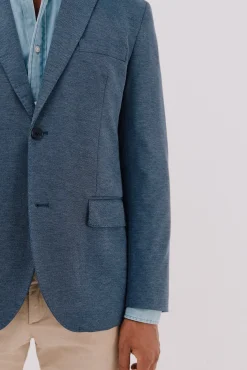 Cortefiel Blazers|Blazers-Blazer de malha Azul