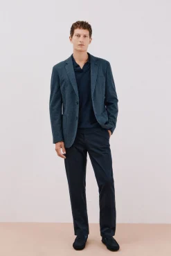 Cortefiel Blazers|Blazers-Blazer de malha espiga Azul