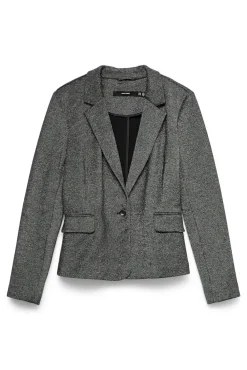 Vero Moda Blazers-Blazer de manga comprida com detalhe de glitter Cinzento