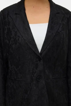 Vero Moda Curve Fatos|Blazers-Blazer de renda plus size Preto