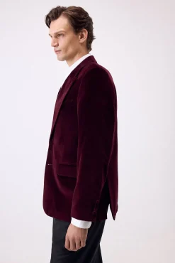 Pedro del Hierro Blazers|Blazers-Blazer de veludo Bordeaux