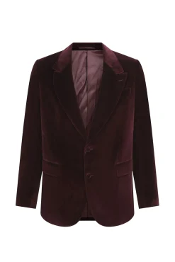 Pedro del Hierro Blazers|Blazers-Blazer de veludo Bordeaux