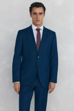 Pedro del Hierro Blazers|Blazers-Blazer estruturado slim fit bi-elástico Azul