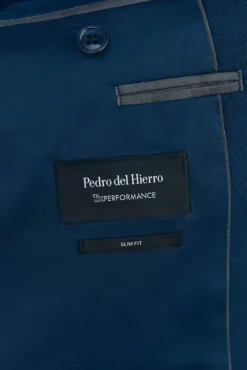 Pedro del Hierro Blazers|Blazers-Blazer estruturado slim fit bi-elástico Azul