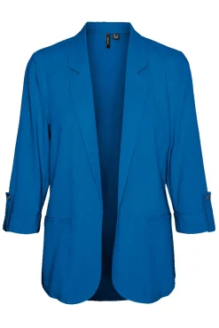 Vero Moda Blazers-Blazer feminino aberto com lapela Azul