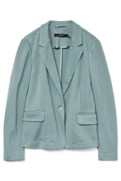Vero Moda Blazers-Blazer feminino de manga comprida com bolsos Azul