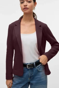 Vero Moda Blazers-Blazer feminino de manga comprida com bolsos Roxo