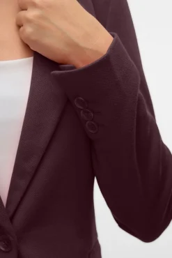Vero Moda Blazers-Blazer feminino de manga comprida com bolsos Roxo