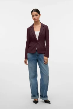 Vero Moda Blazers-Blazer feminino de manga comprida com bolsos Roxo