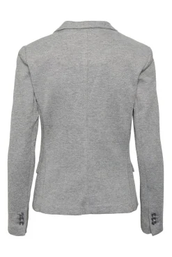 Vero Moda Blazers-Blazer feminino de manga comprida com bolsos Cinzento