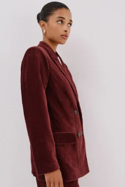 Cortefiel Blazers|Fatos-Blazer feminino de veludo Granada