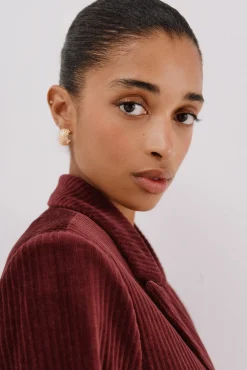 Cortefiel Blazers|Fatos-Blazer feminino de veludo Granada