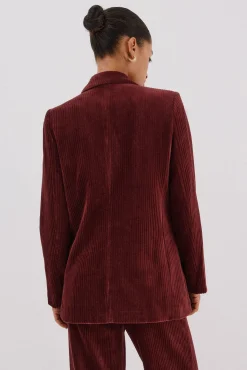 Cortefiel Blazers|Fatos-Blazer feminino de veludo Granada