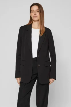 Vila Blazers-blazer grande Preto