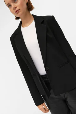 Object Blazers-Blazer justo manga comprida Preto