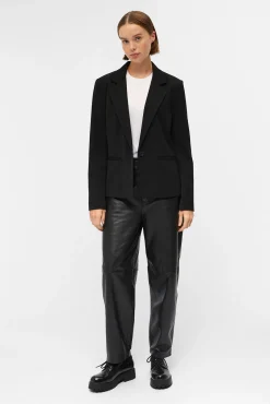 Object Blazers-Blazer justo manga comprida Preto