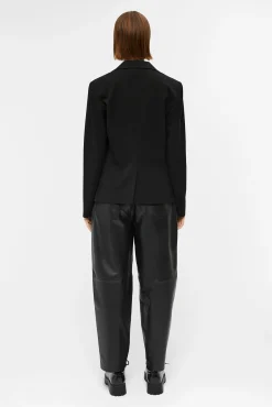 Object Blazers-Blazer justo manga comprida Preto