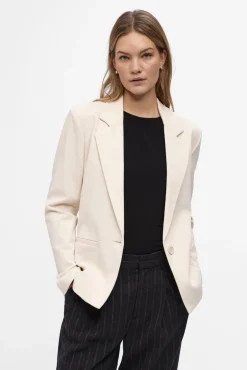 Object Blazers-Blazer justo manga comprida Tostado