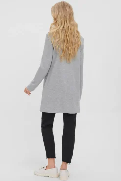 Vero Moda Blazers-Blazer manga comprida com bolsos Cinzento