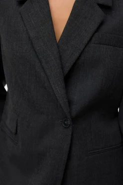 Vero Moda Fatos|Blazers-Blazer regular com efeito mesclado Cinzento