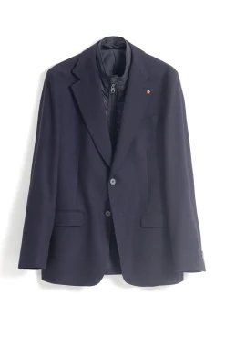 PuroEGO Blazers|Blazers-Blazer slim com gola removível Azul