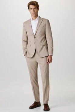 Selected Blazers|Blazers-Blazer Slim Fit com lã Castanho