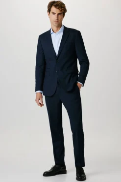 Selected Blazers|Blazers-Blazer Slim Fit com lã Azul