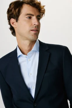 Selected Blazers|Blazers-Blazer Slim Fit com lã Azul