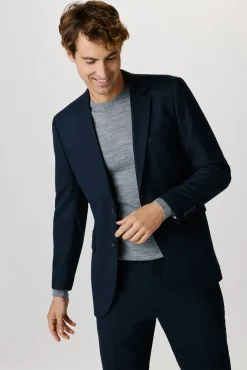 Selected Blazers|Blazers-Blazer Slim Fit com lã Azul