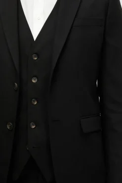 Selected Blazers|Blazers-Blazer Slim Fit com lã Preto