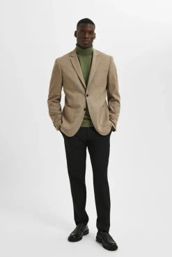 Selected Fatos-Blazer slim fit elaborado com materiais reciclados Castanho