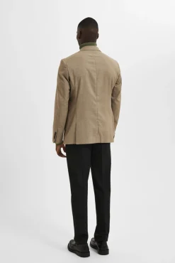 Selected Fatos-Blazer slim fit elaborado com materiais reciclados Castanho