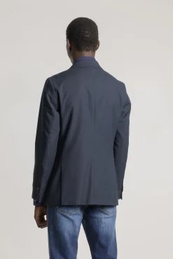 PuroEGO Blazers|Blazers-Blazer trespassado duplo slim fit Azul