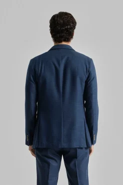 PuroEGO Blazers|Blazers-Blazer trespassado efeito linho Azul