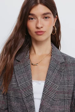 Springfield Blazers-Blazer xadrez azul