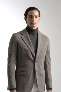 PuroEGO Blazers|Blazers-Blazer xadrez galês slim fit Cinzento