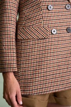 Polín Et Moi Fatos|Blazers-Blazer xadrez Hatty Castanho