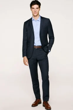 Selected Blazers|Blazers-Blazer xadrez slim fit Azul