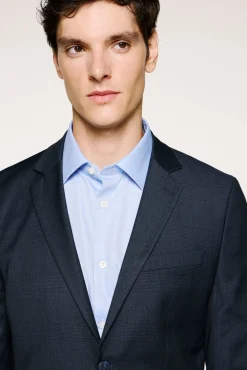 Selected Blazers|Blazers-Blazer xadrez slim fit Azul